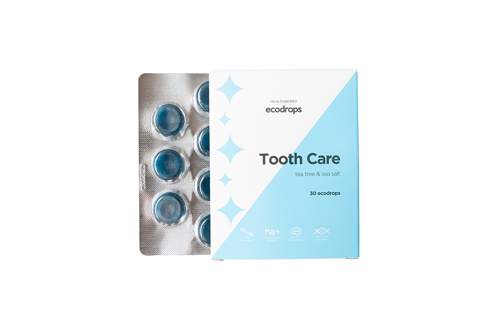 КАРАМЕЛЬ ЛЕДЕНЦОВАЯ HEALTHBERRY ECODROPS TOOTH CARE, 30 ШТ