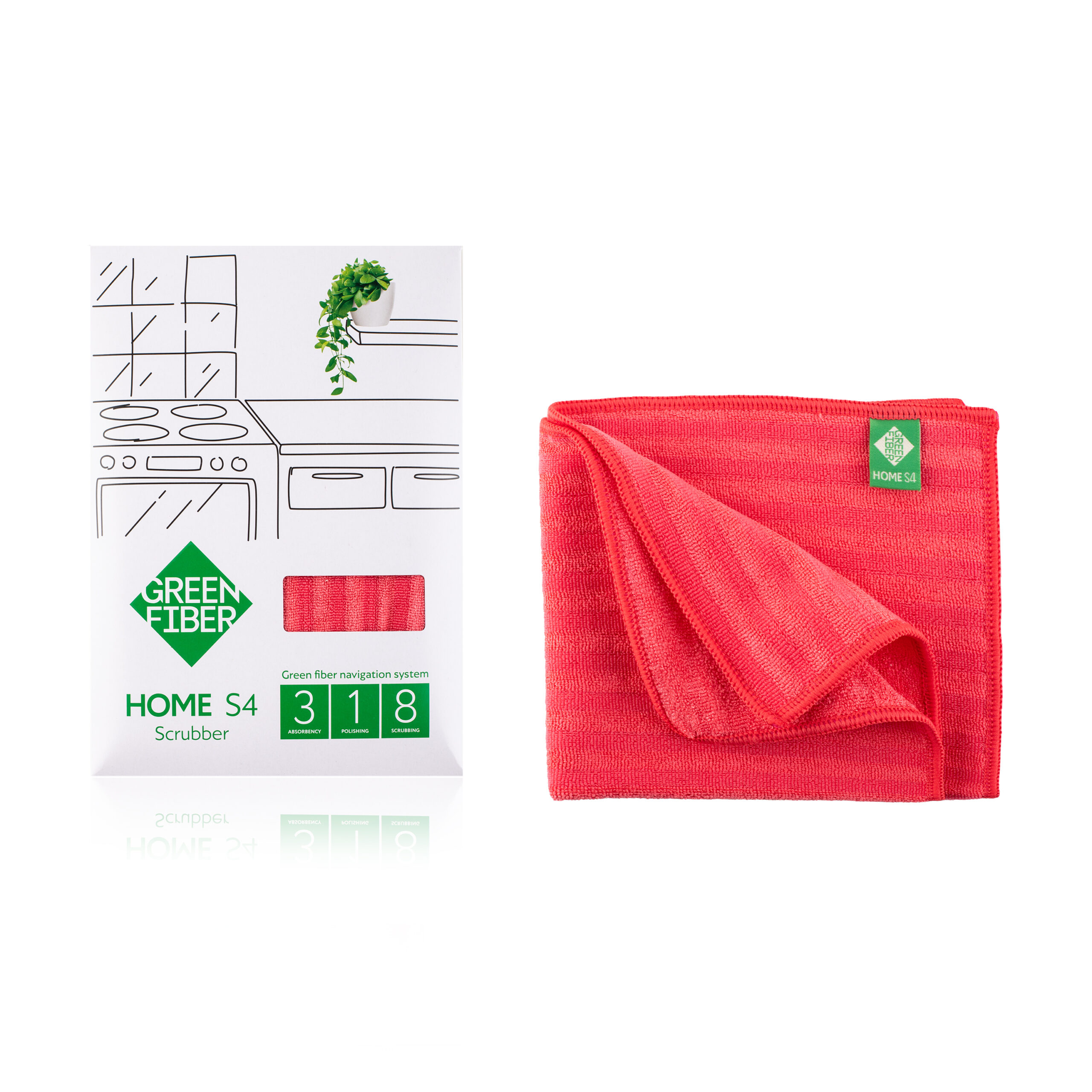 Файбер ребристый Green Fiber HOME S3, коралловый (Копировать) (Копировать)