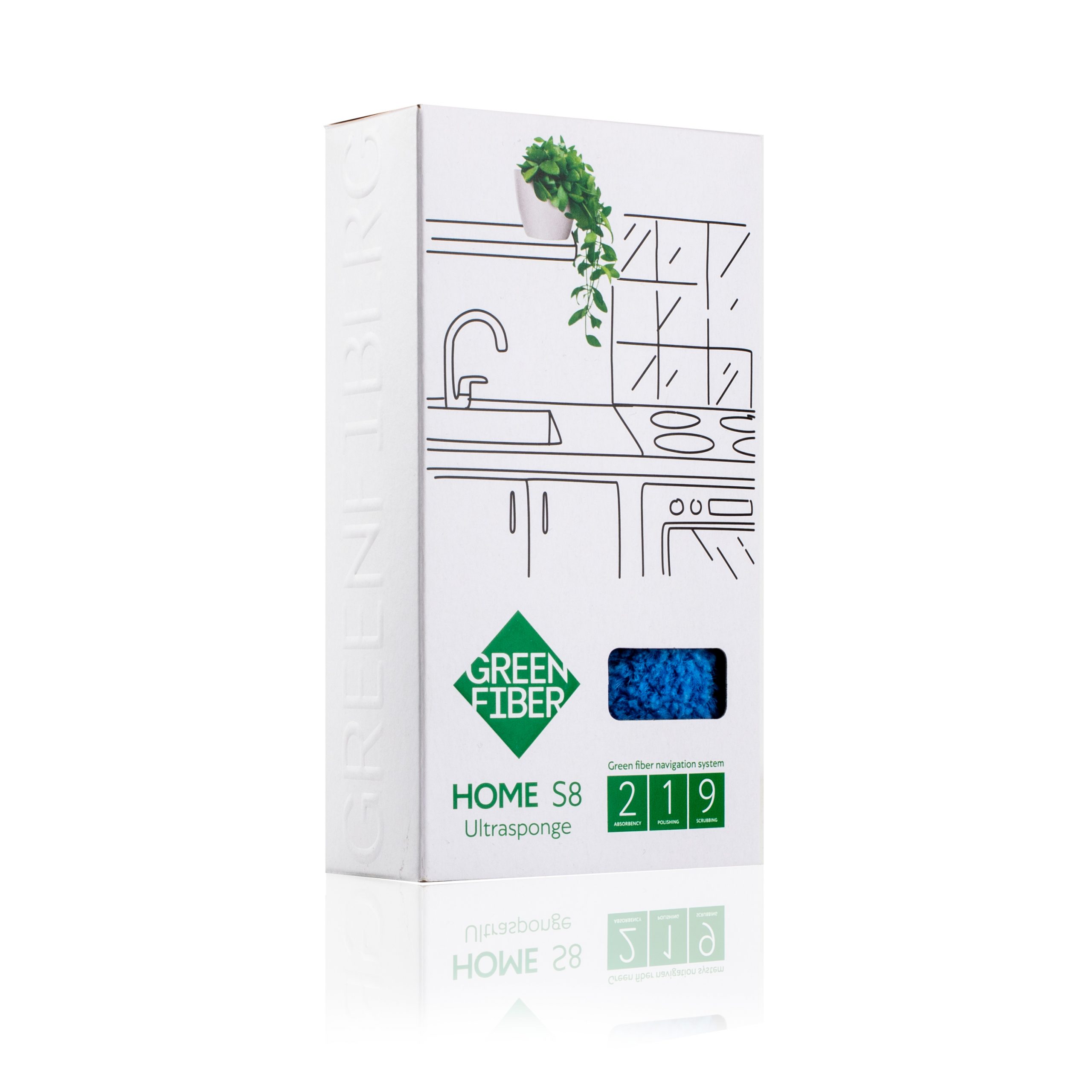 Губка Инволвер Green Fiber HOME S8