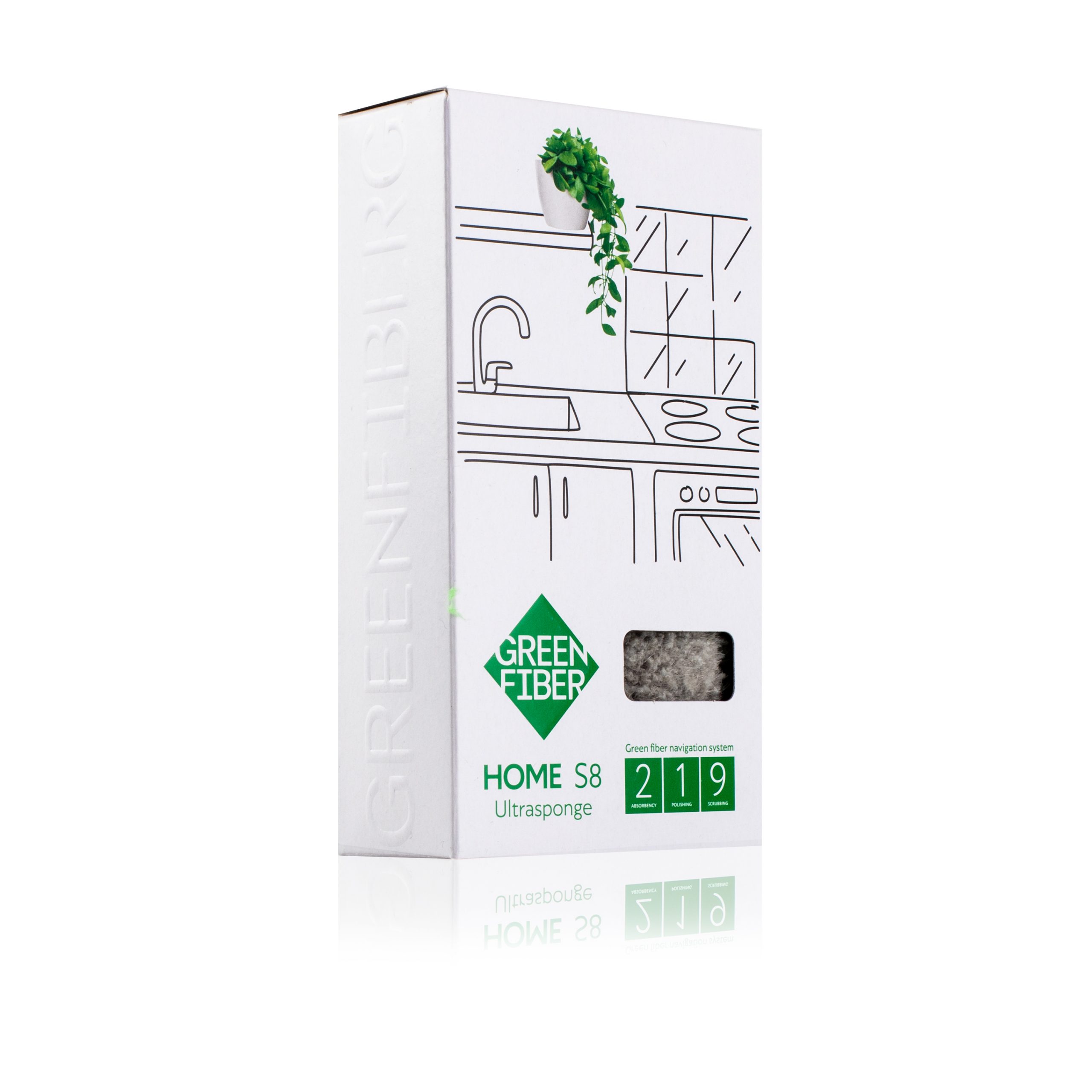 Губка Инволвер Green Fiber HOME S8