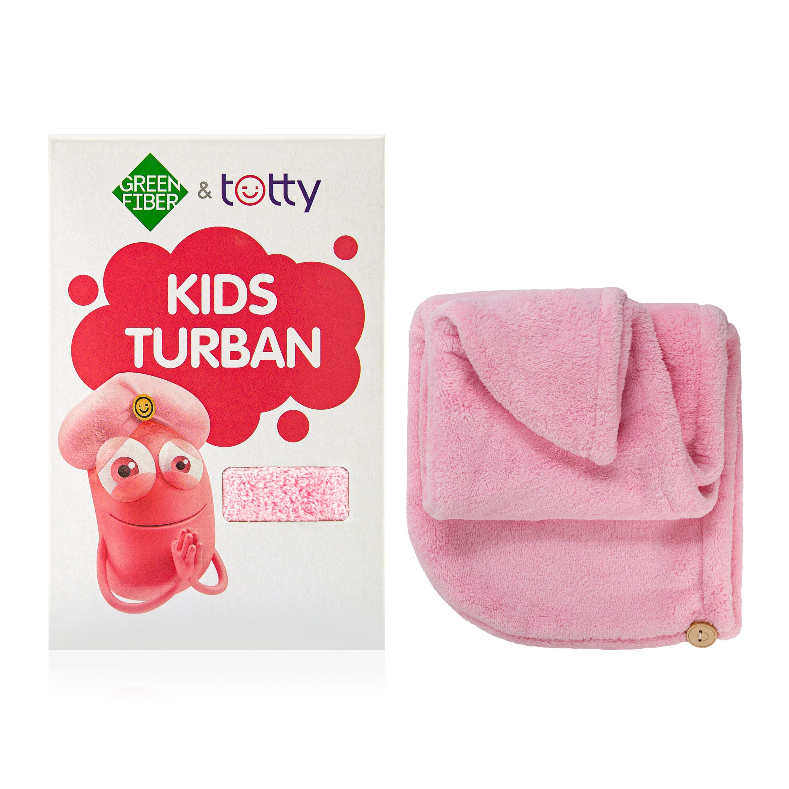 Детский тюрбан для волос Green Fiber & Totty