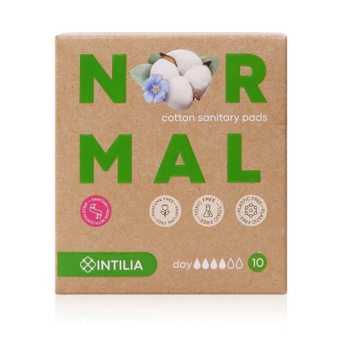 Женские хлопковые гигиенические прокладки INTILIA с хитиновой вставкой