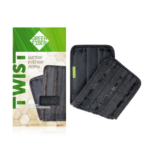 Насадка из микроволокна для швабры с отжимом Green Fiber TWIST