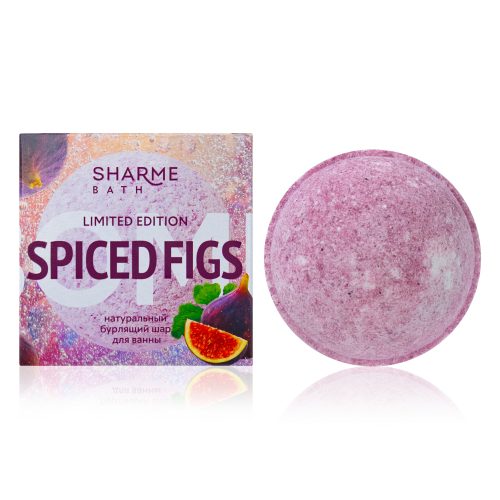 Натуральный бурлящий шар для ванны «Пряный инжир» Sharme Bath