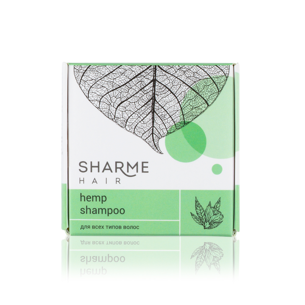 Натуральный твердый шампунь Sharme Hair Hemp с маcлом конопли для любого типа волос