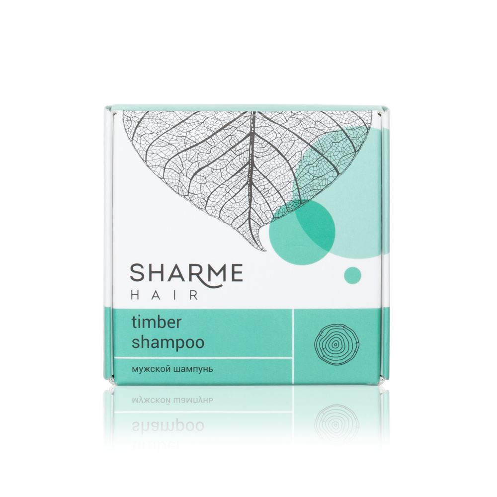 Натуральный твердый шампунь Sharme Hair Timber с древесным ароматом для мужчин