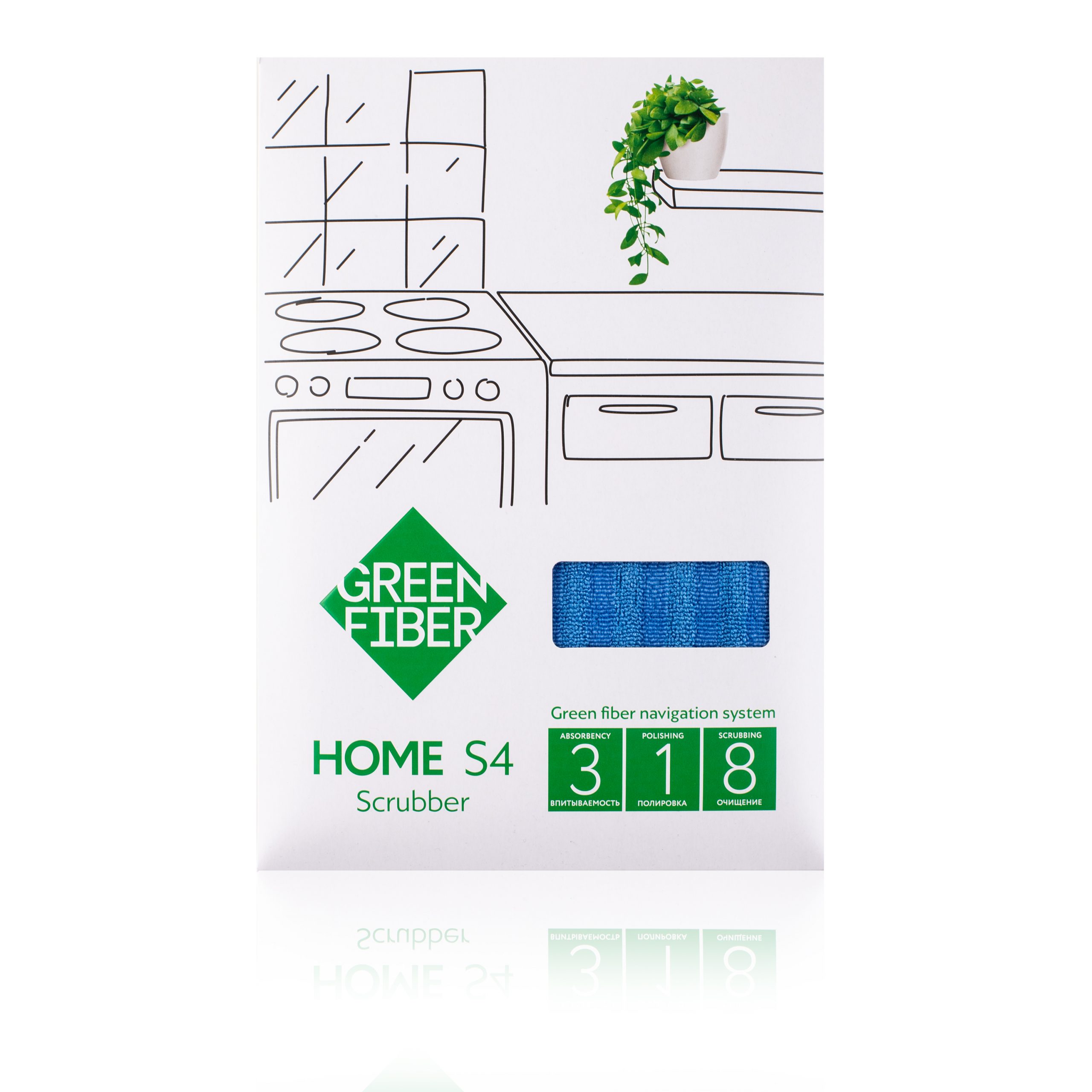 Скрабер Твист Green Fiber HOME S4