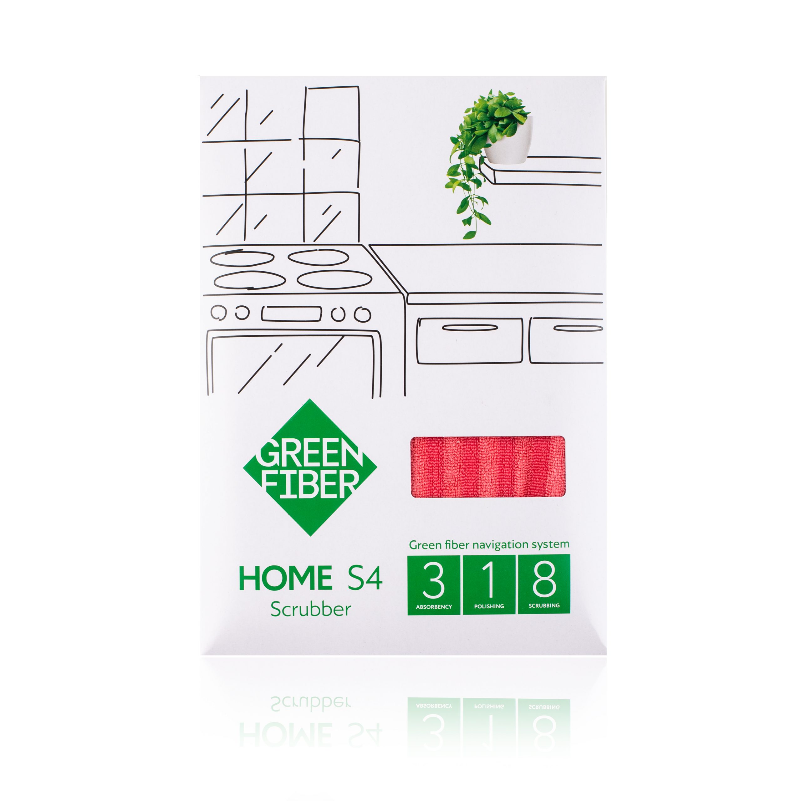 Скрабер Твист Green Fiber HOME S4
