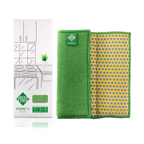 Спонж Сплиттер Green Fiber HOME S6 двусторонний для очищения и впитывания