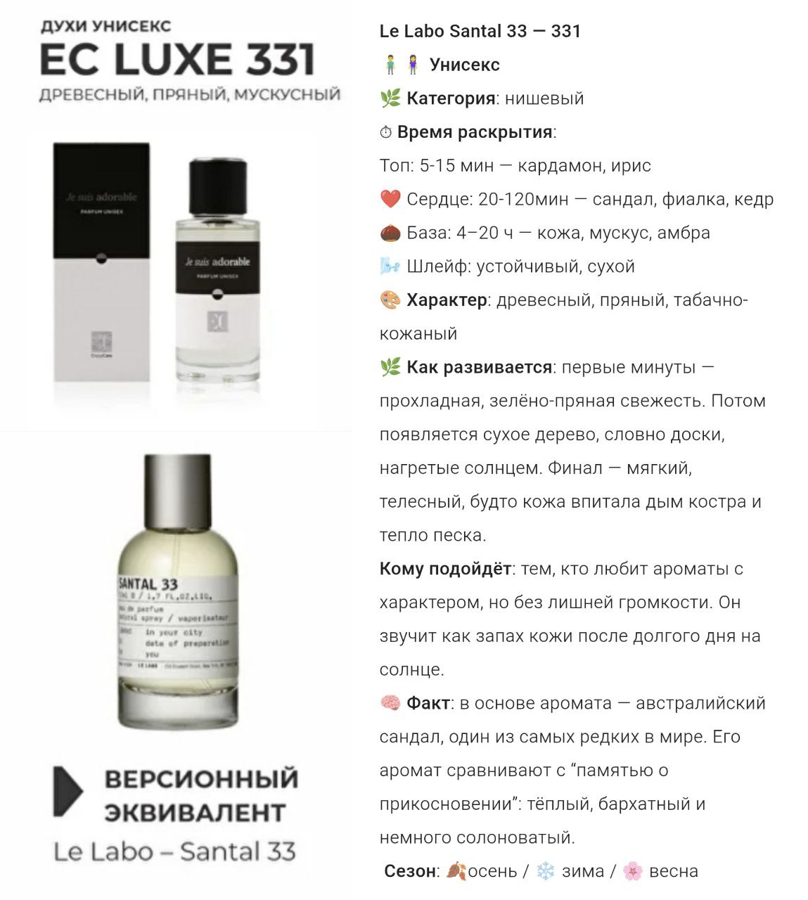 Духи унисекс EC Luxe 331, 50 мл — изображение 2